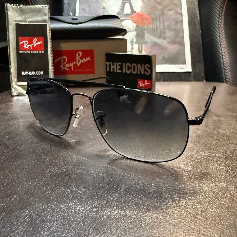 Ray-Ban 3560 The Colonel Gradient Grey/Black 002/71 Sunglasses